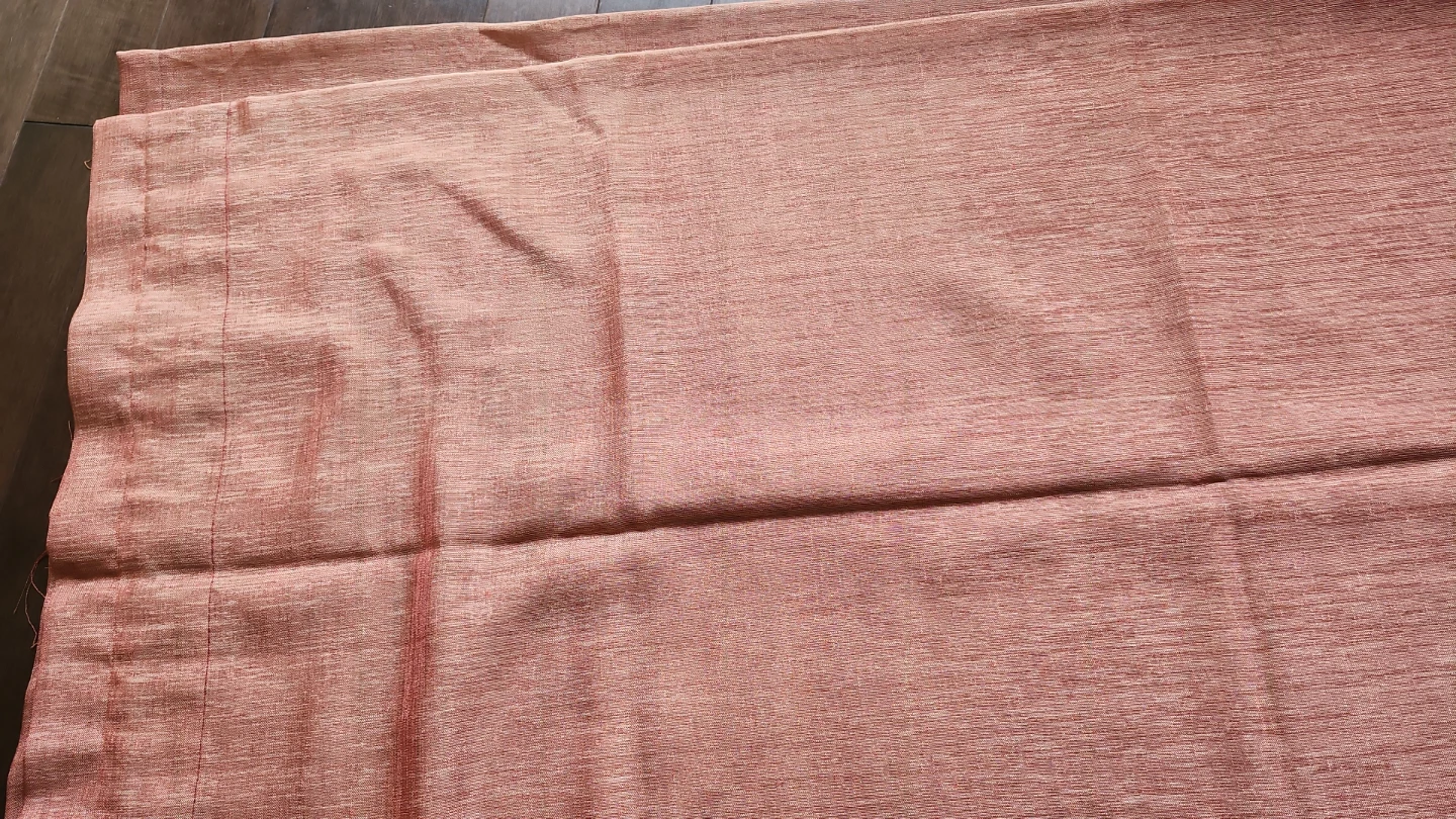 Set of 4 Terracotta Rose Linen-Look Curtain Panels – 54" x 86"