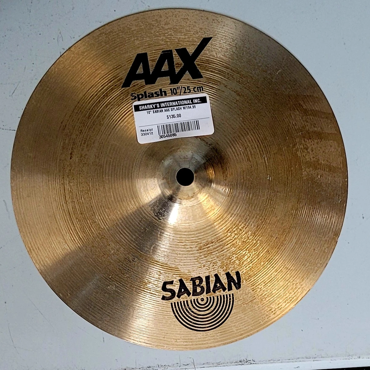10" Sabian AAX Splash Cymbal (30545058)