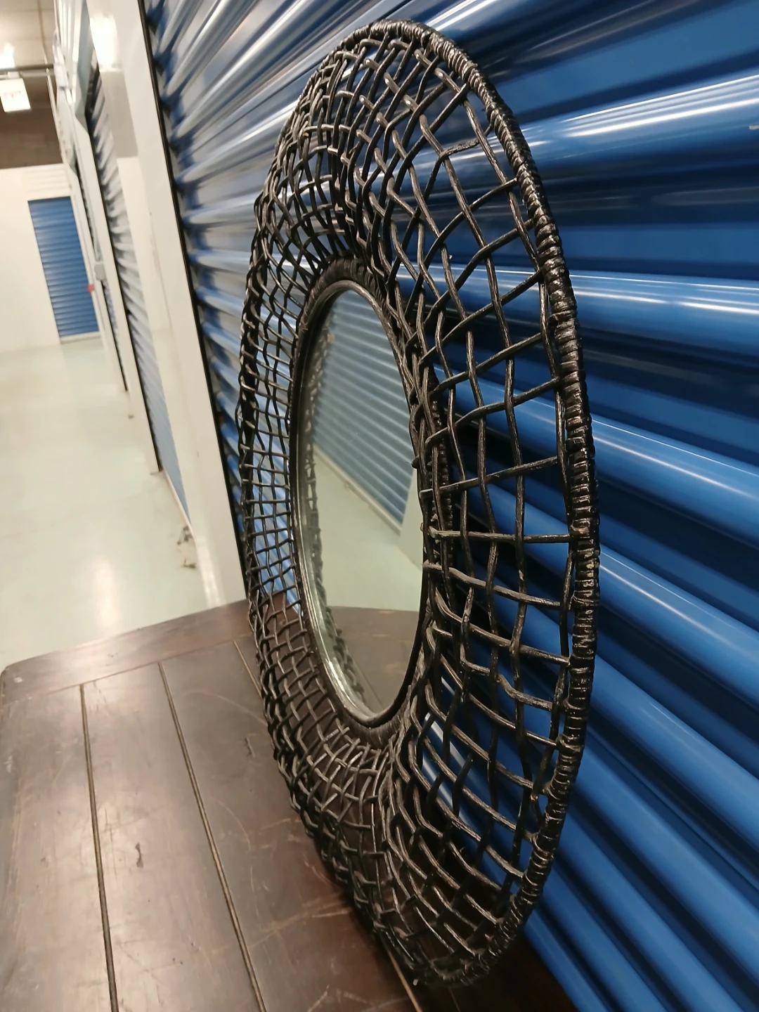 Round Woven Wall Mirror - photo 3