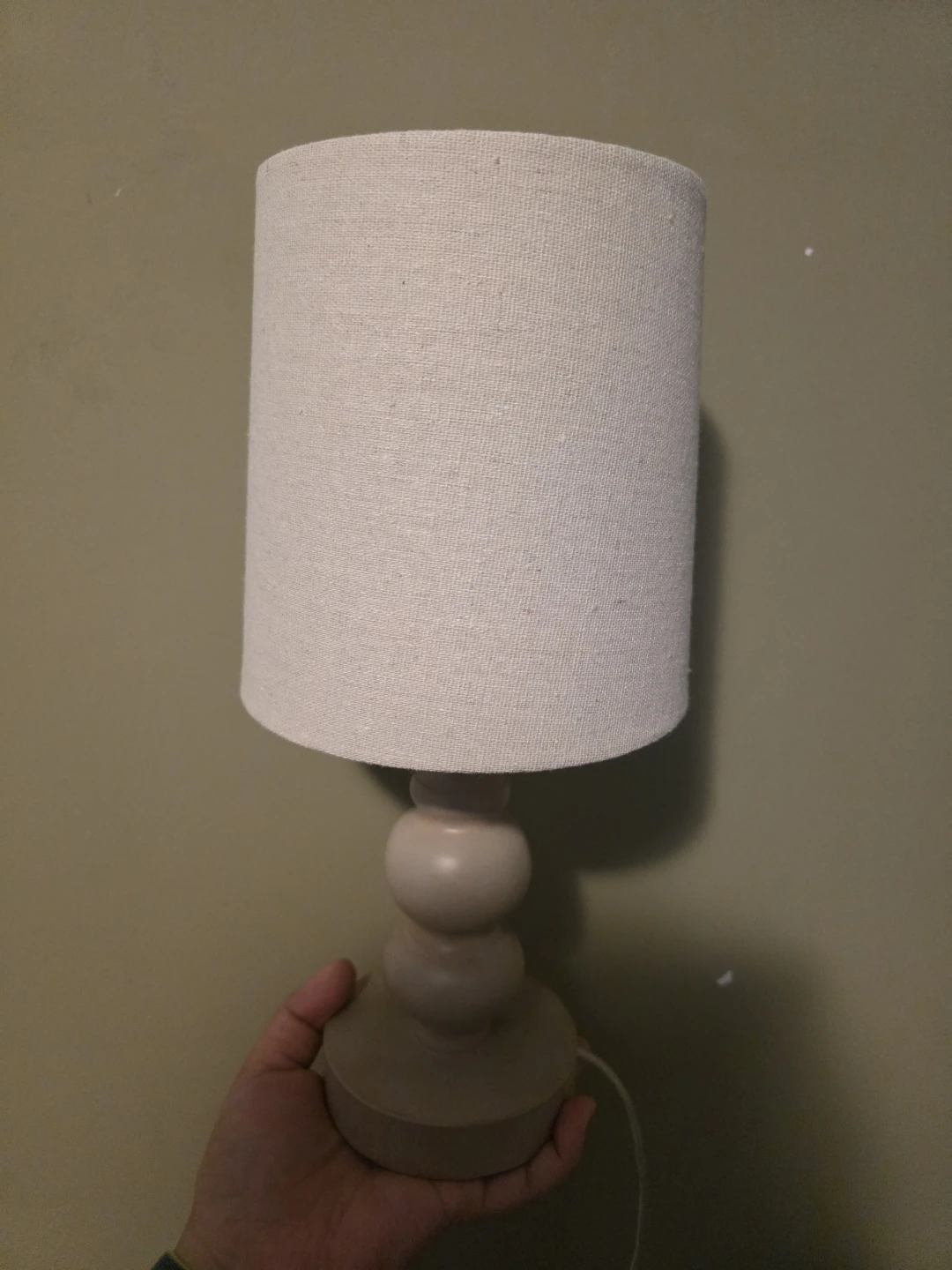 Cozy Fabric Shade Table Lamp / Nightstand Light (Bulb Included)