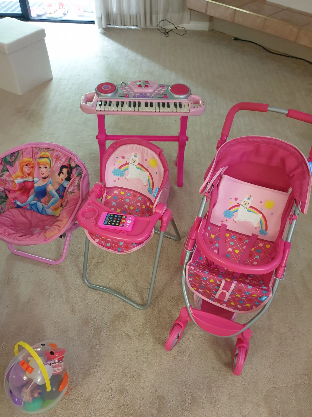 Pink Kids Electronic Keyboard with Stand and Stool - photo 4