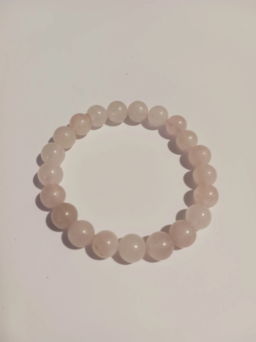 New !! Rose Quartz Beaded Stretch Bracelet