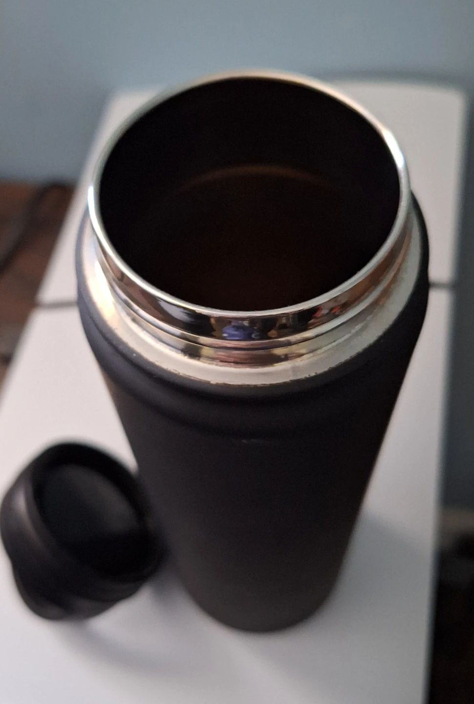 Black Insulated Water Bottle with Handle