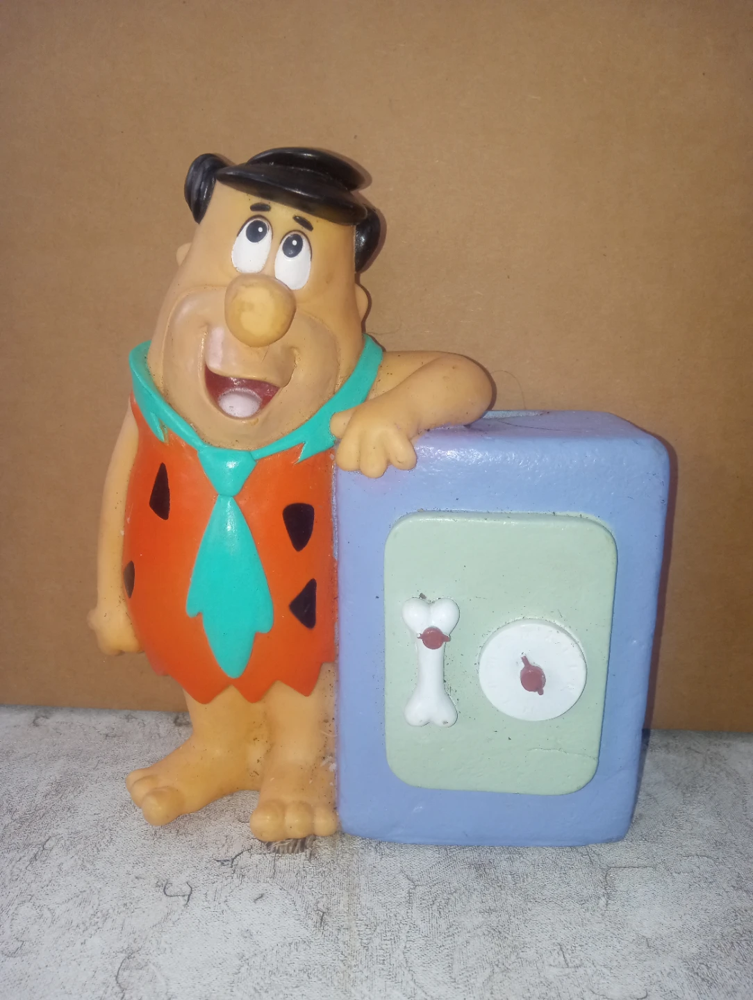 The Flintstones Vintage 1992 Fred Flintstone Bank with Safe