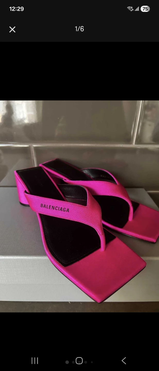 BNIB Balenciaga Women's Pink Thong Sandals Size 36.5 - photo 4