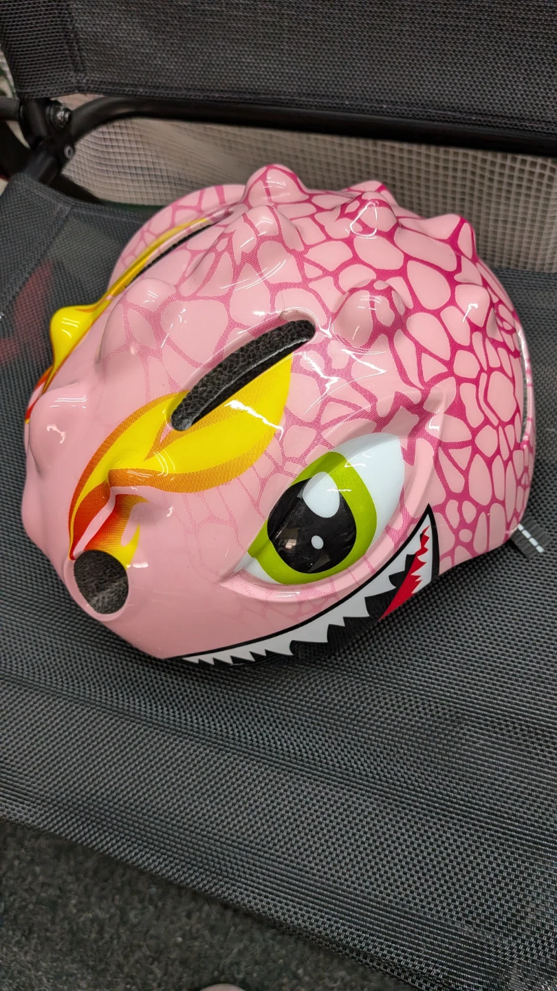 Kids Pink Dragon Bike Helmet ⚽