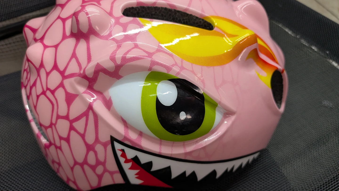 Kids Pink Dragon Bike Helmet ⚽ - photo 2