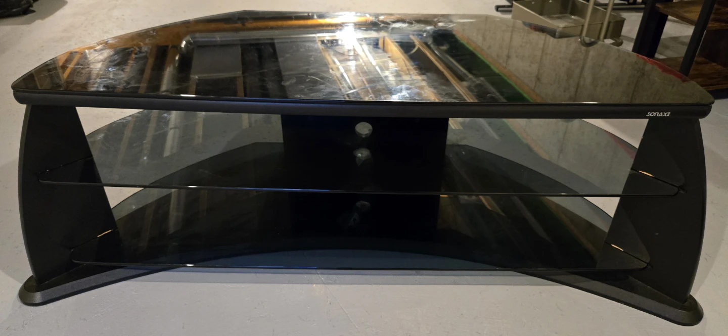Sonax 3-Tier Glass TV Stand - photo 2