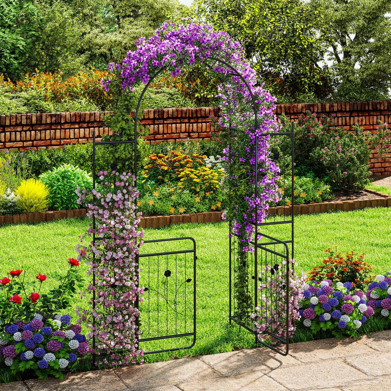 Garden Arch with Gate and Shelves - photo 3