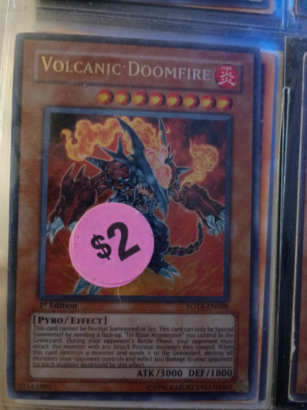 Yu-Gi-Oh! Volcanic Doomfire Card ⚽
