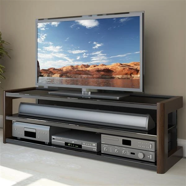 TV Stand - Wood & Glass (Mint Condition)