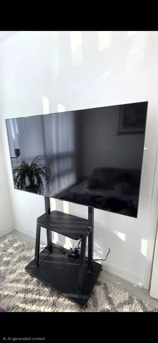 MOVING SALE- Rolling TV Stand with Wheels for 32-75 Inch TVs - photo 2