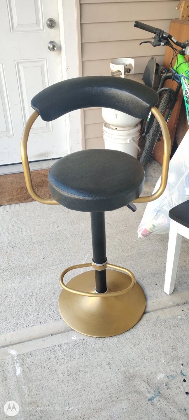 Bar Stool with Gold Accents - photo 4