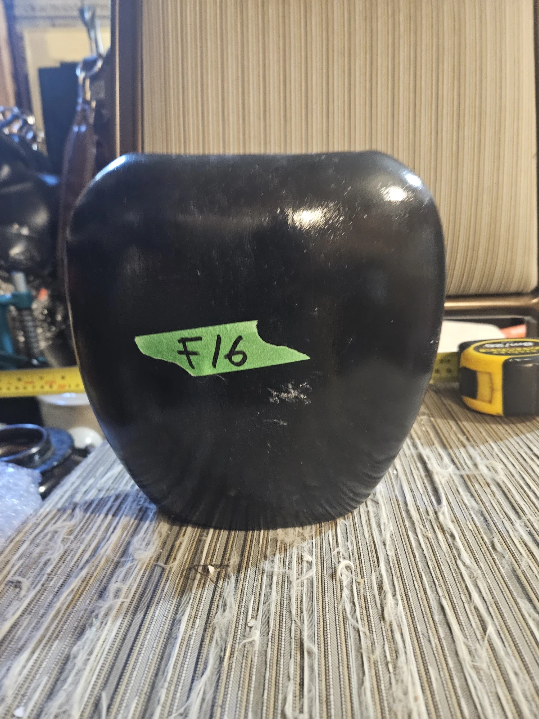 Black Vase with Hummingbird and Flower Design - photo 5