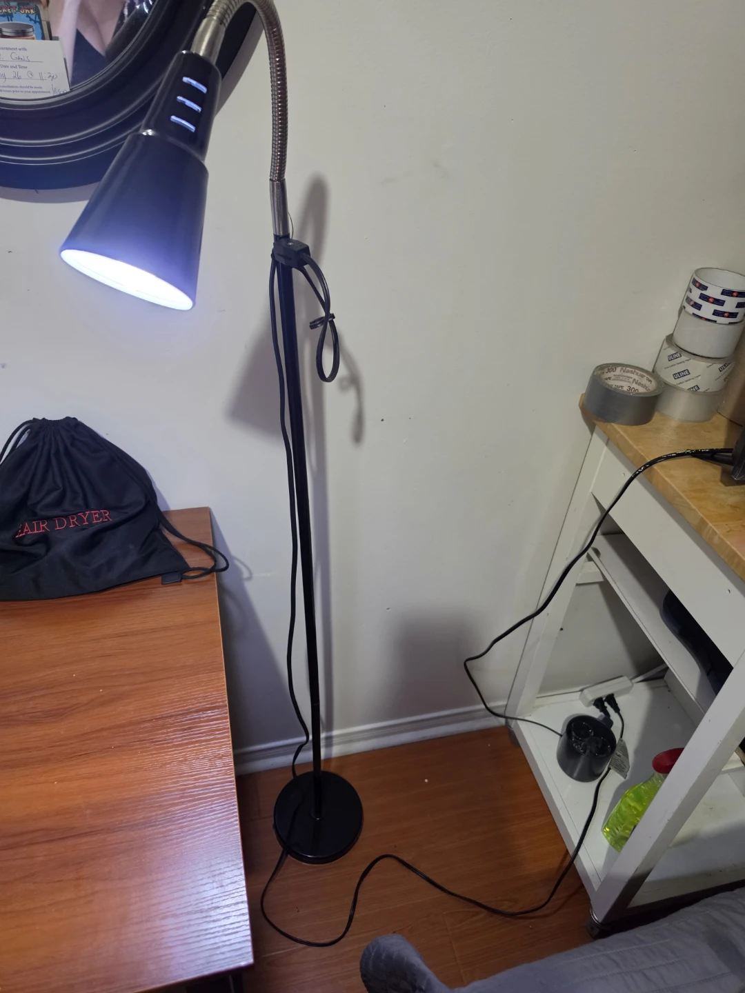 Black Floor Lamp with Flexible Neck - photo 2