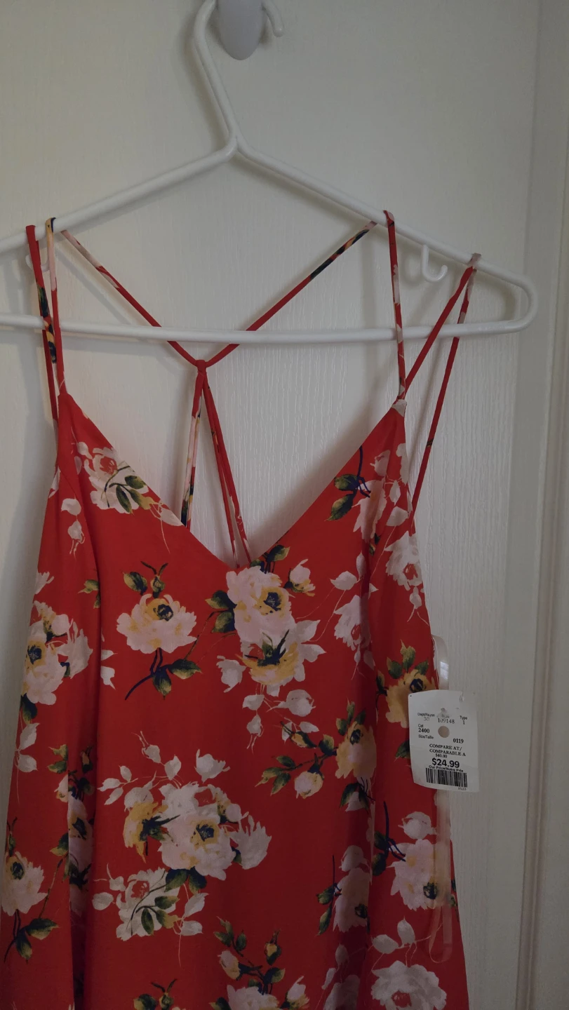 Lush Floral Maxi Dress - Red - photo 3