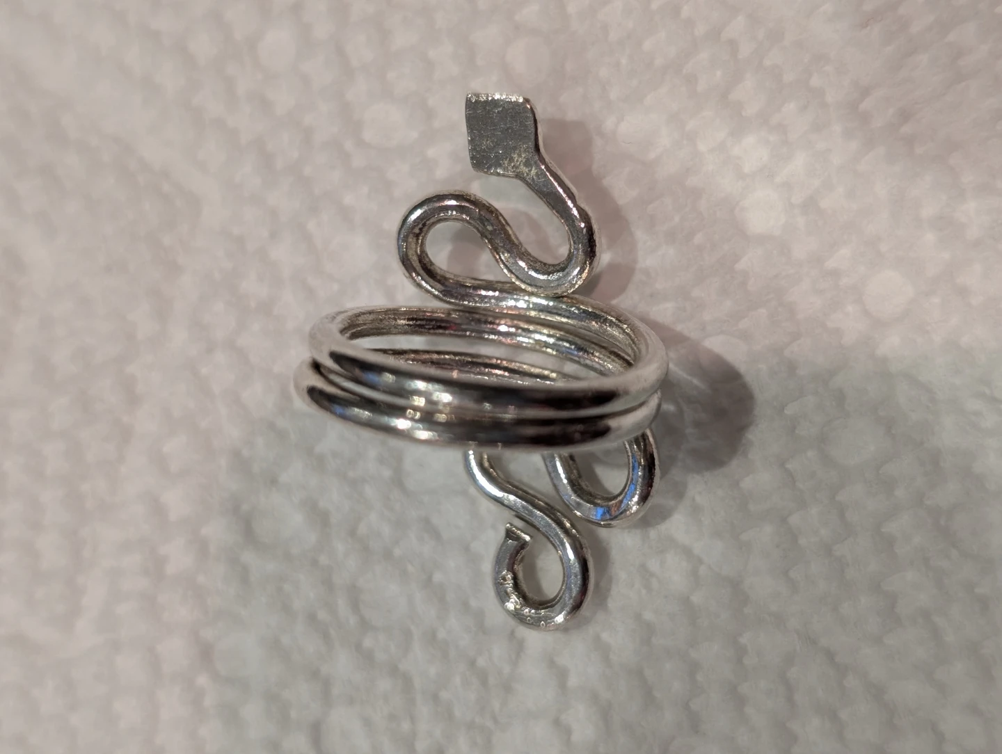 Snake Ring Solid 925 Sterling Silver - photo 2