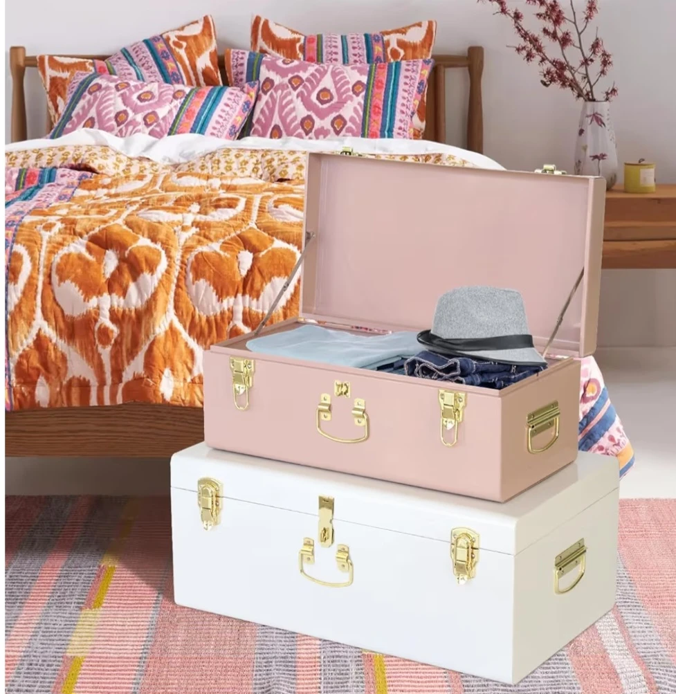 2 Pack Storage Trunks - Pink & White - photo 5