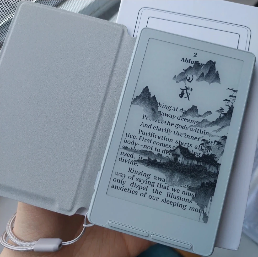 XTEINK X4 ereader + flip case + clear case