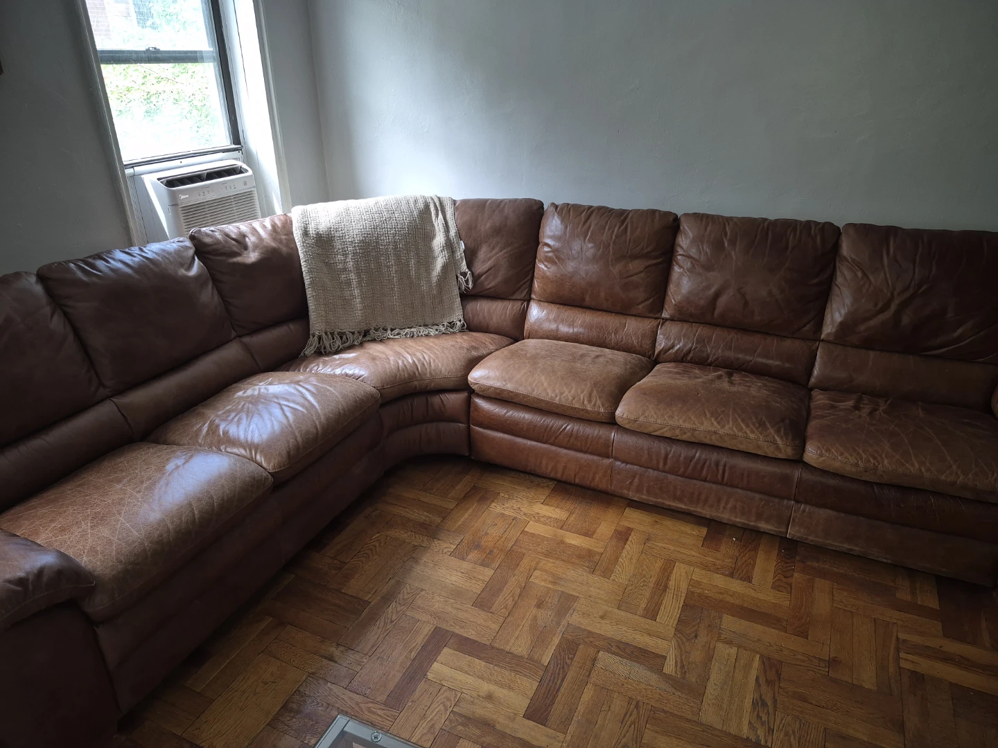 Brown Leather Sectional Sofa
