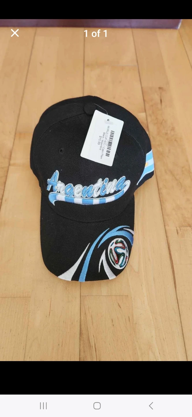 Black Argentina Soccer Hat, Cap (Brand New With Tag)