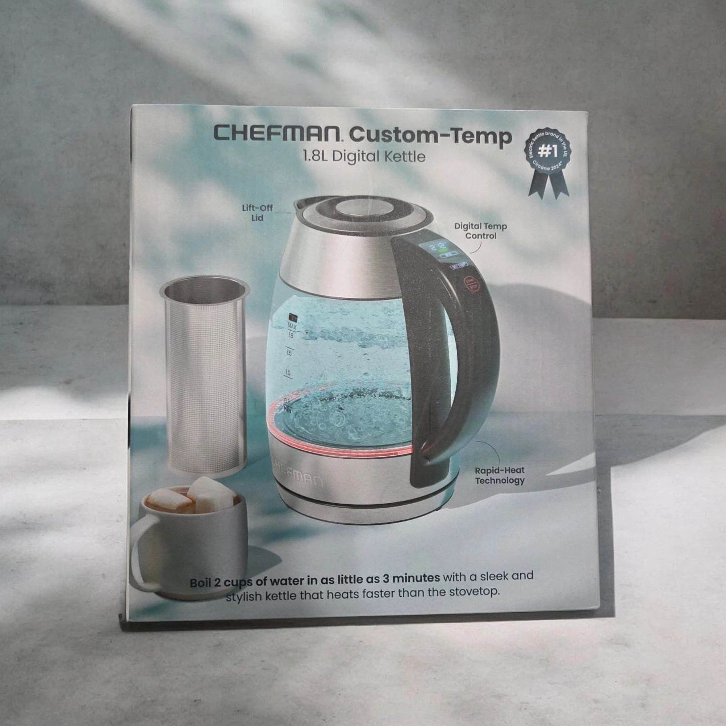 CHEFMAN Custom-Temp 1.8L Digital Kettle - photo 3