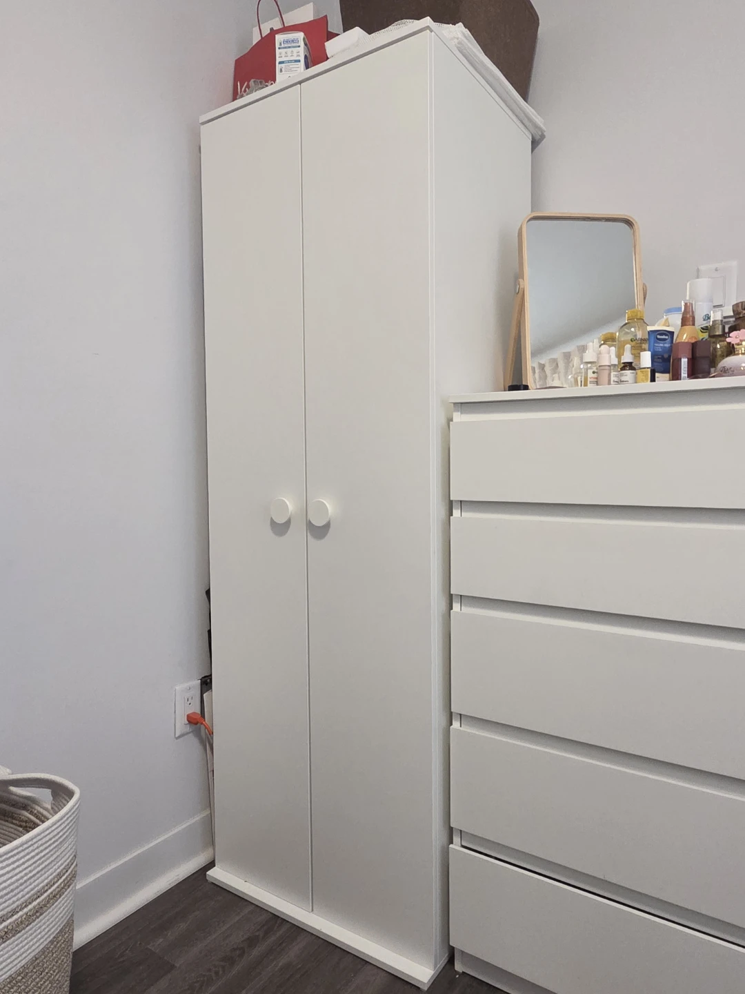 White 2-Door Wardrobe