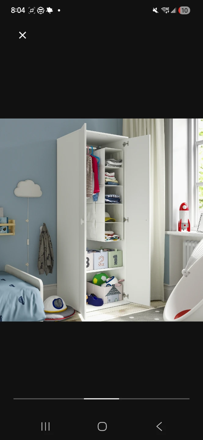 White 2-Door Wardrobe - photo 3