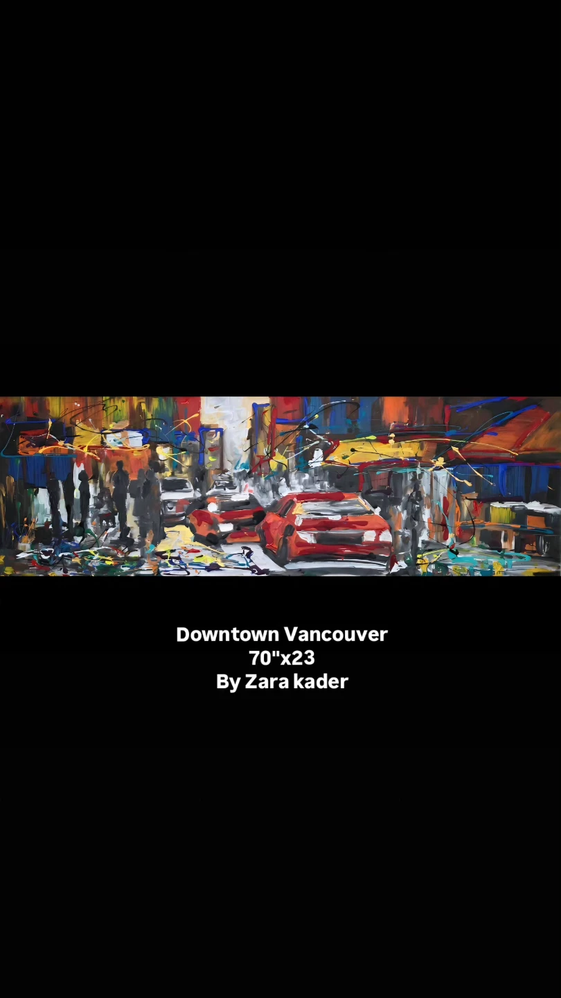 Huge original hand-painted painting by local artist Downtown Van