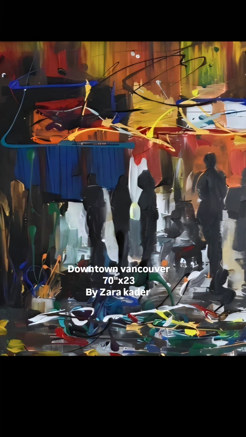 Huge original hand-painted painting by local artist Downtown Van - photo 2