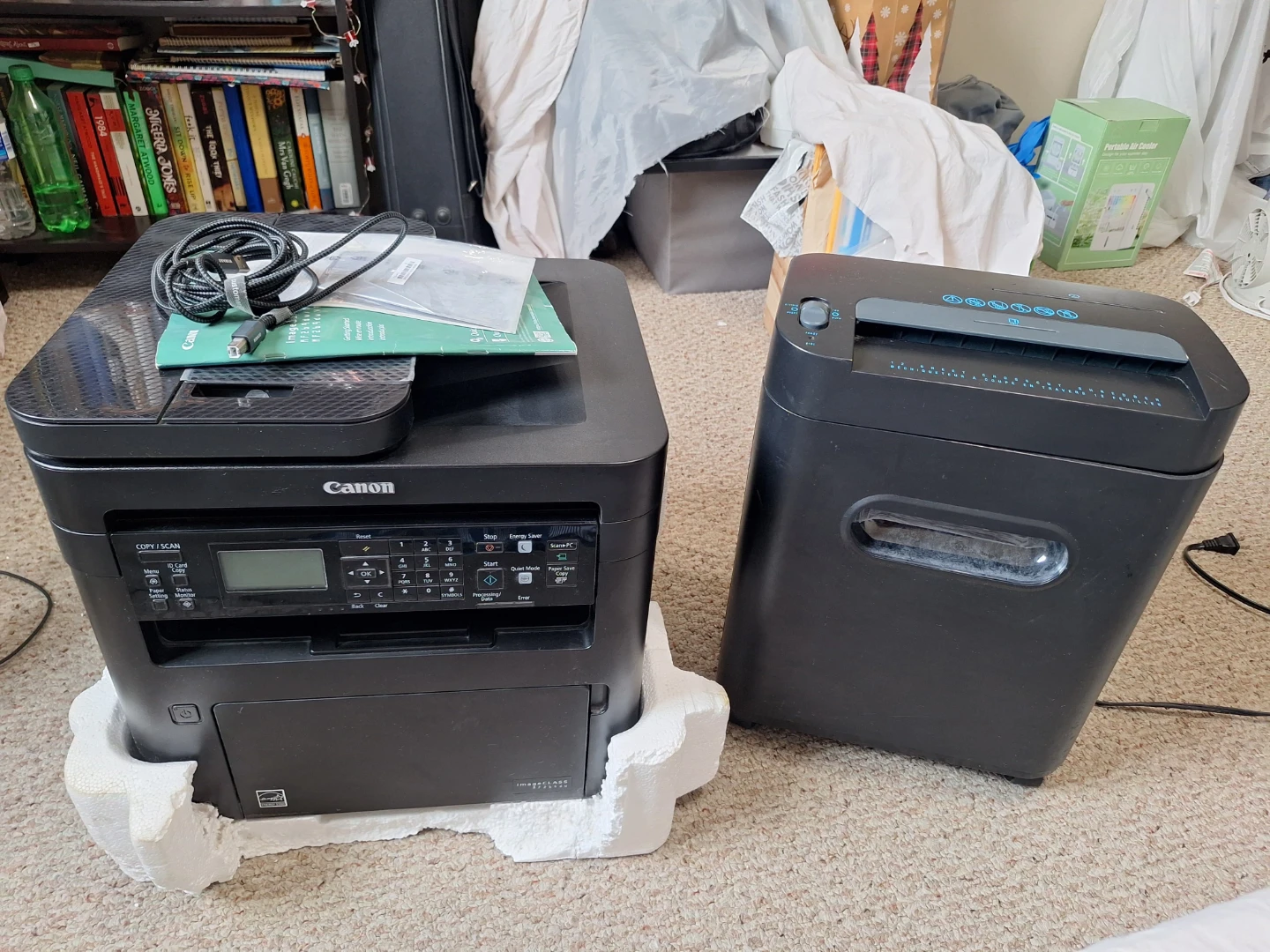 Canon laser printer and The Office 112MX Paper Shredder