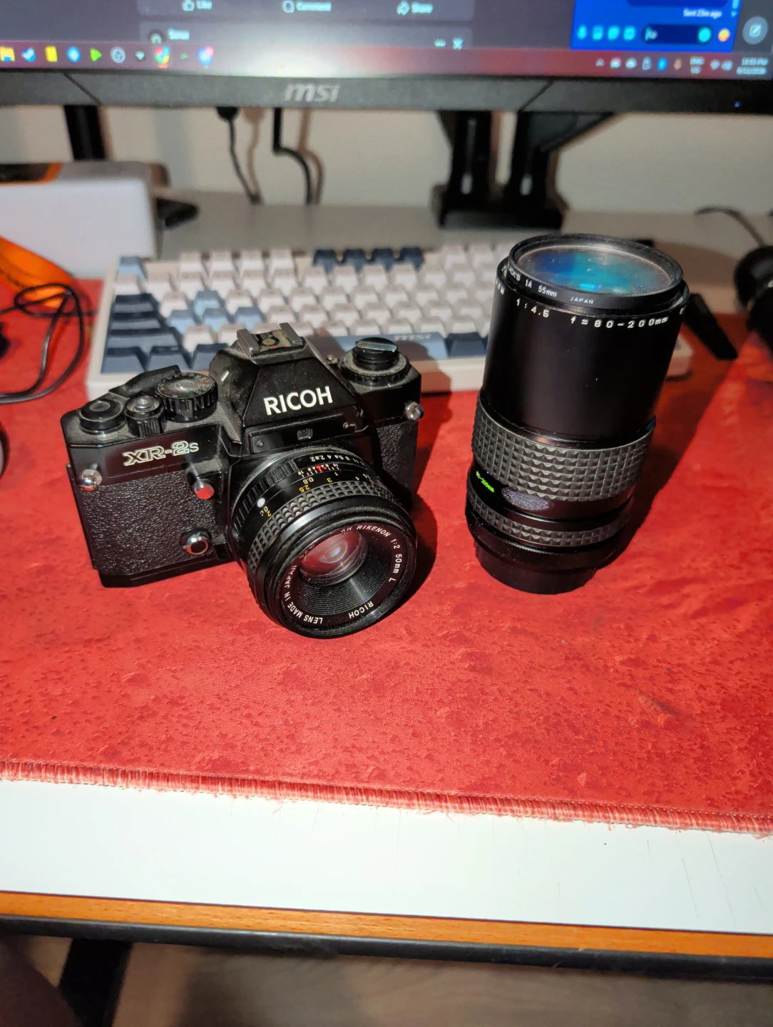Ricoh XR-2s 35mm Film Camera with Lens Combo