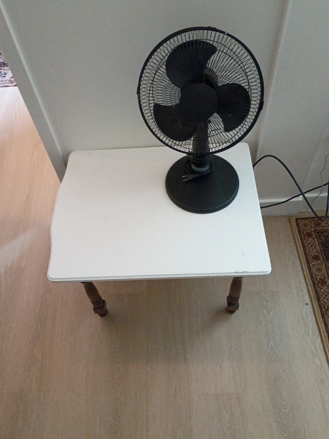 Table and fan