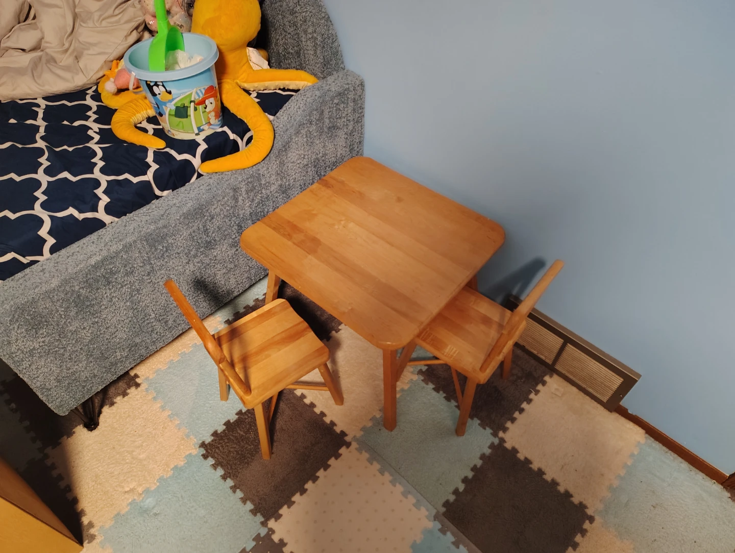 Children's Wooden Table and Chairs Set