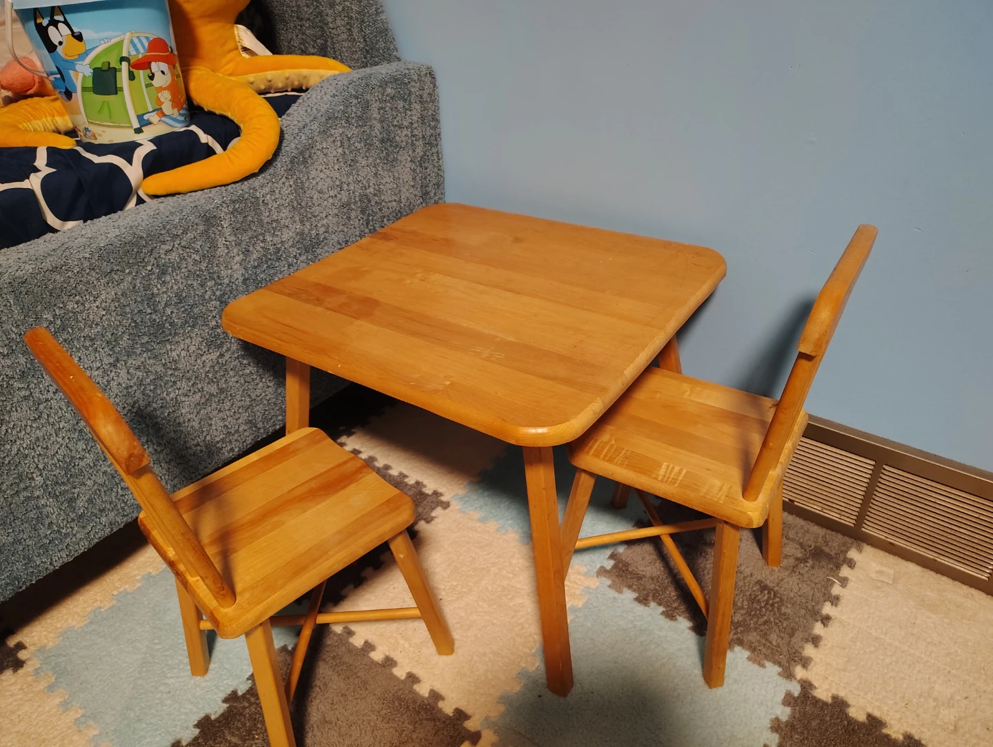 Children's Wooden Table and Chairs Set - photo 2