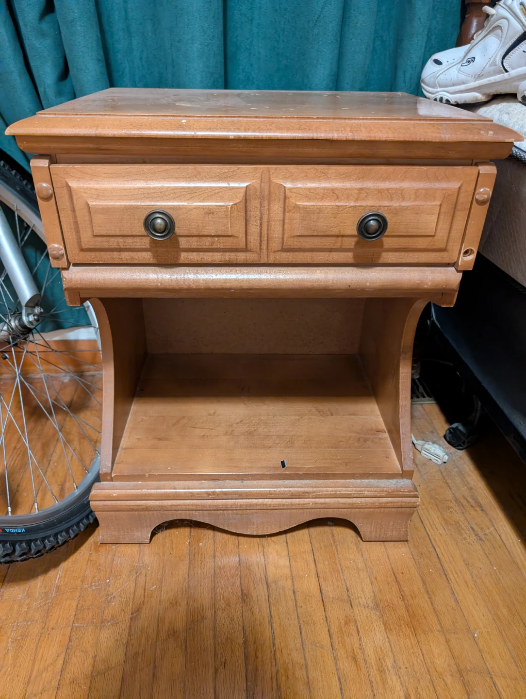 Wooden Nightstand with Drawer