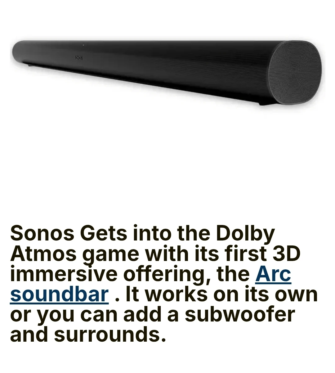 Sonos Arc Club Soundbar - photo 2