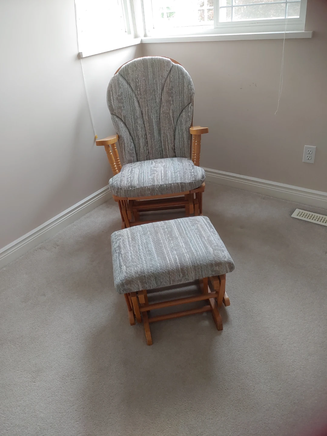 Glider Chair and Ottoman Set