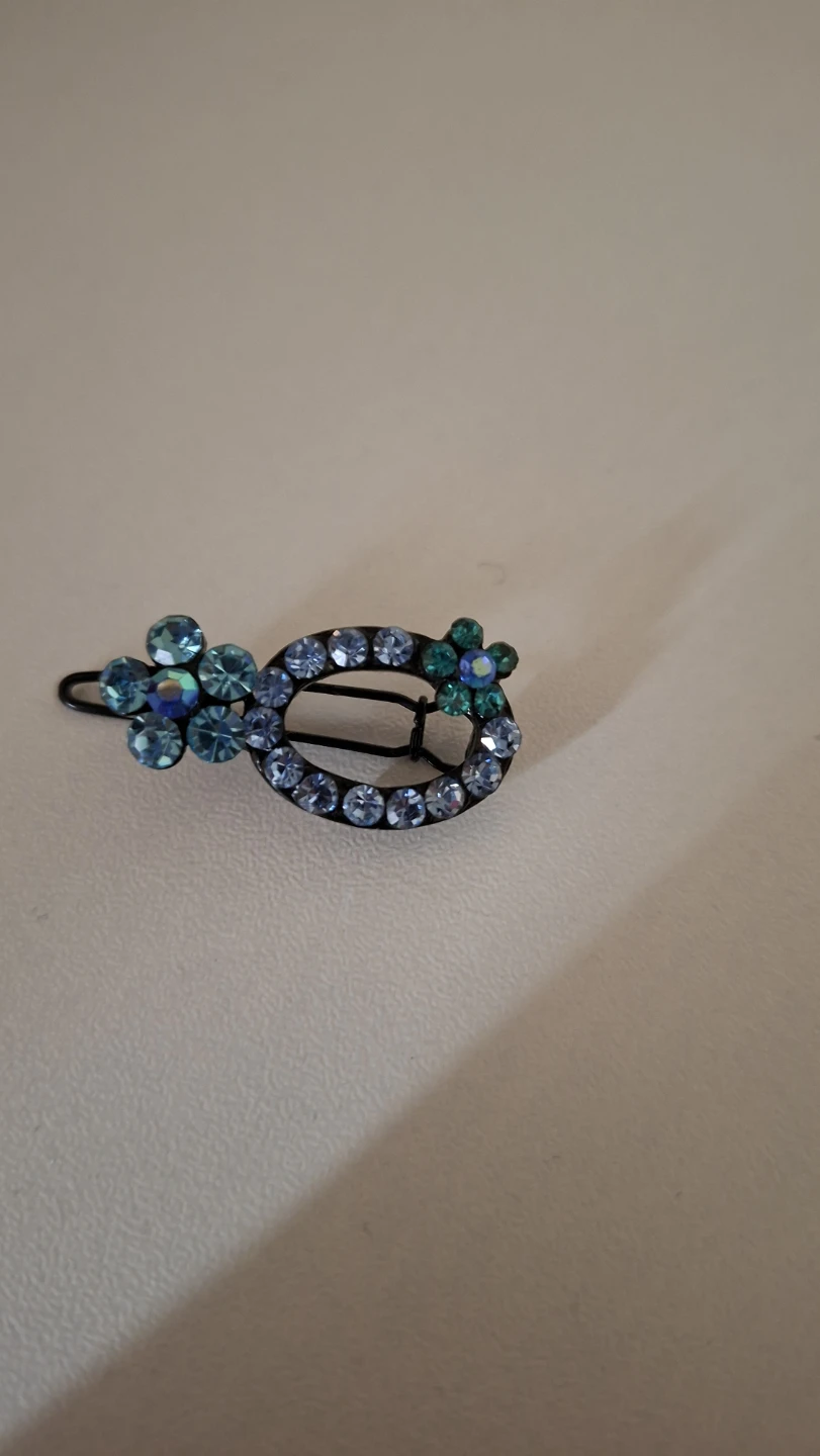 Blue Rhinestone Flower Hair Clip - photo 2