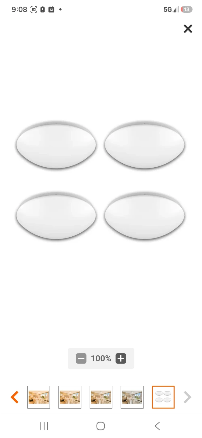 4-Pack LED Colour Changing Flush Mount Lights - photo 3