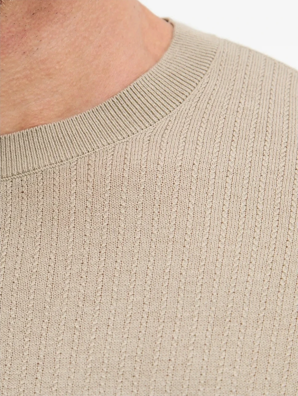 Armani Exchange Knit T-Shirt - Beige - photo 3