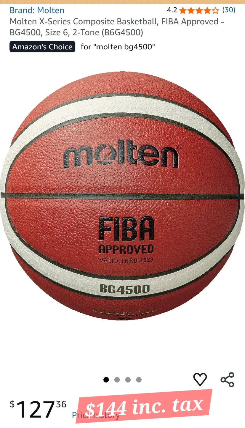 FIBA Molten BG4500 Basketball *new - photo 5