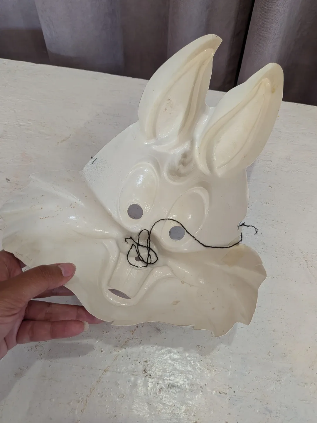 Vintage Bugs Bunny Halloween Mask creepy - photo 3