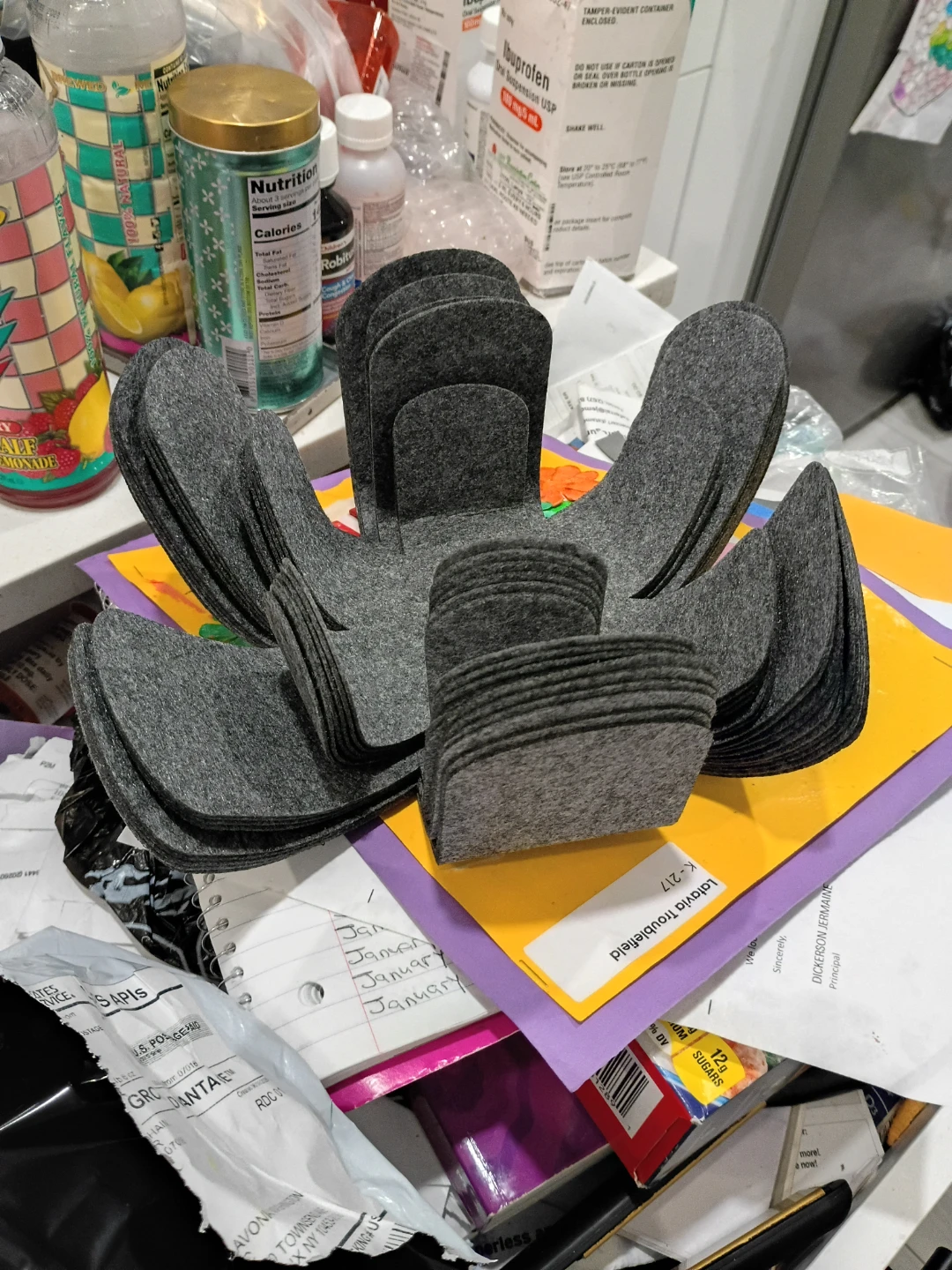 Gray Felt Craft Organizers - Set of 16