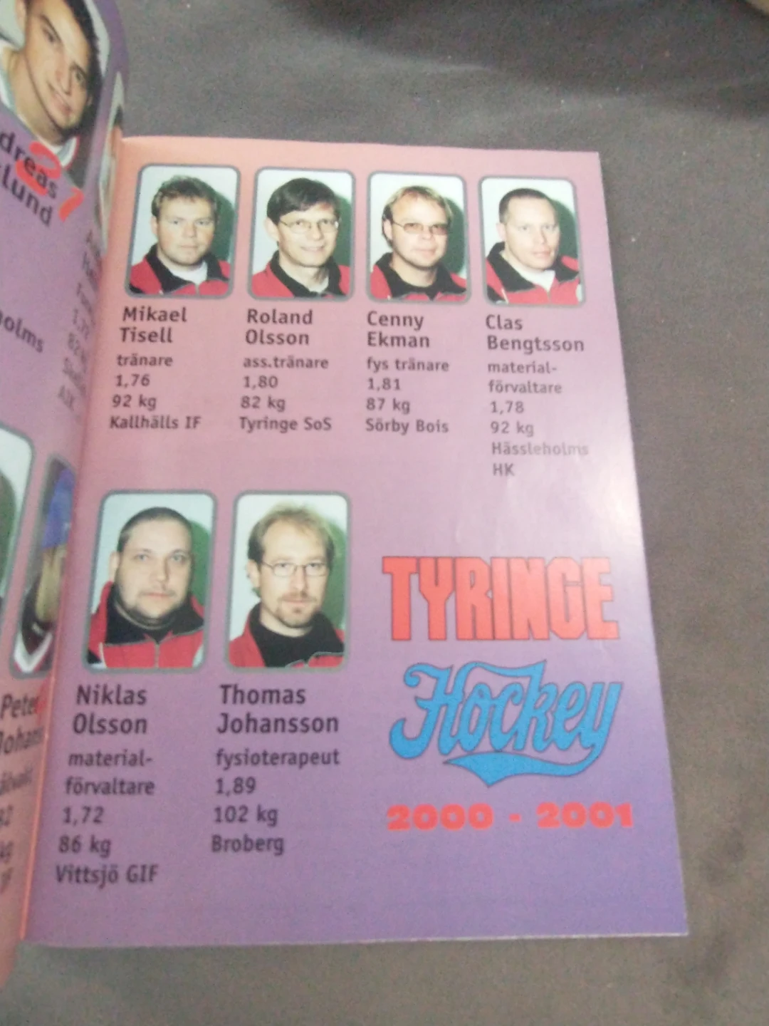 Swedish Pro Tyringe Hockey Program 2000-2001 - photo 2