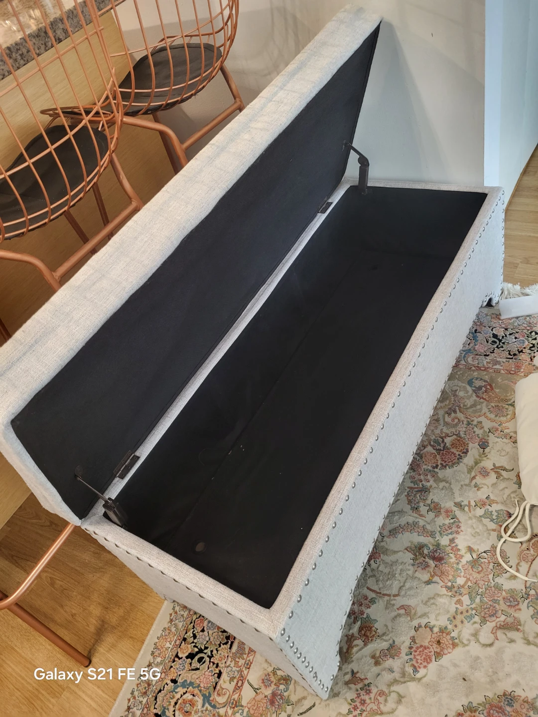 Storage Bench with Studded Detail - photo 3