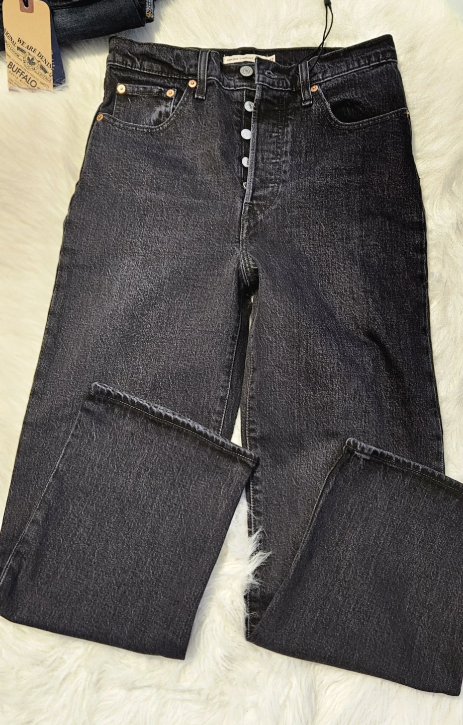 Levi's Ribcage Straight Ankle Black Denim jeans - photo 3
