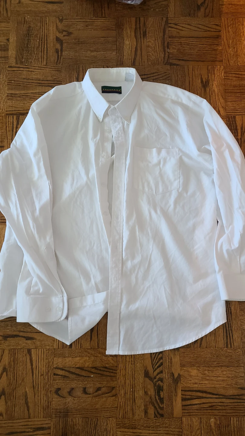 Grenadier White Button-Up Dress Shirt