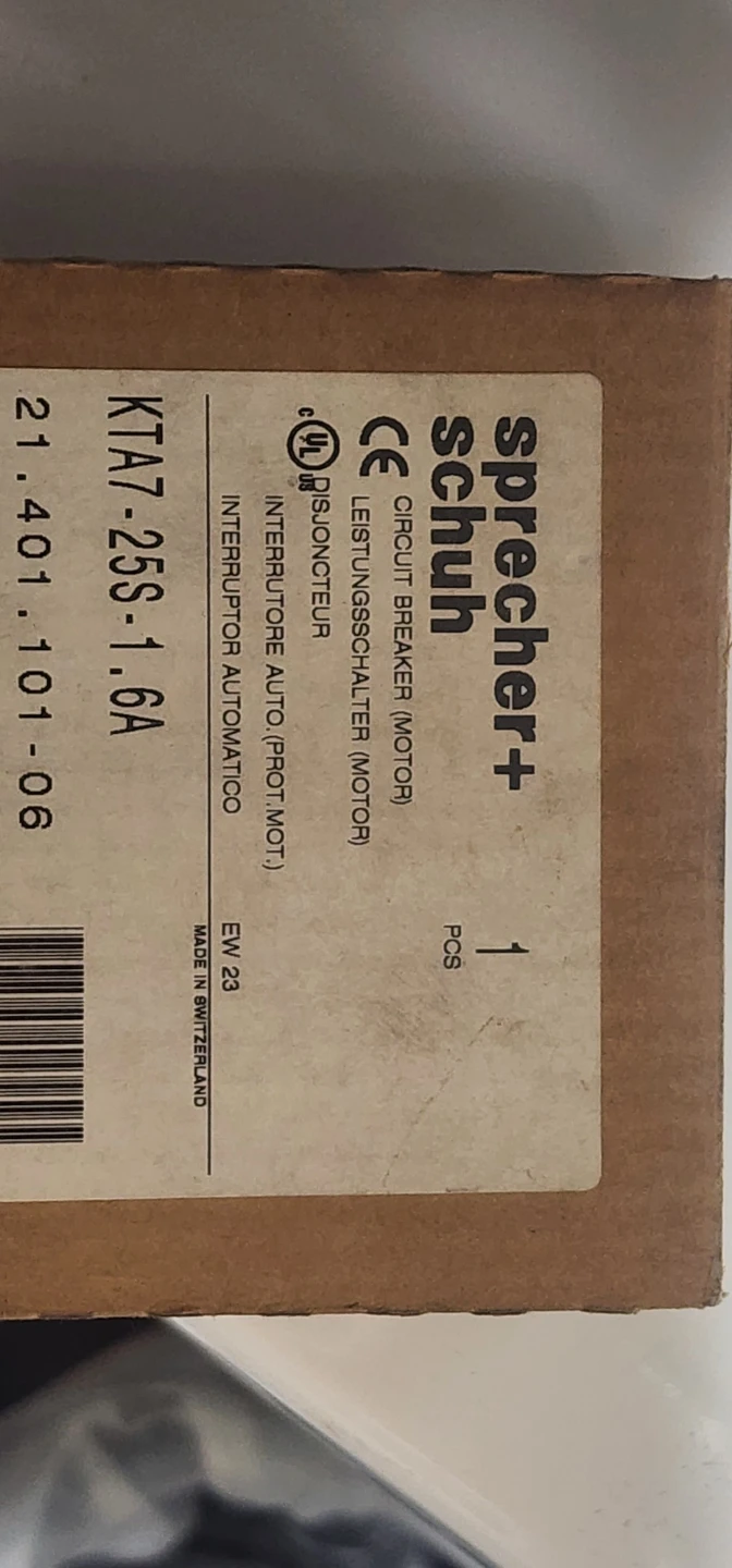 Sprecher+Schuh KTA7-25S Circuit Breaker 1.6A