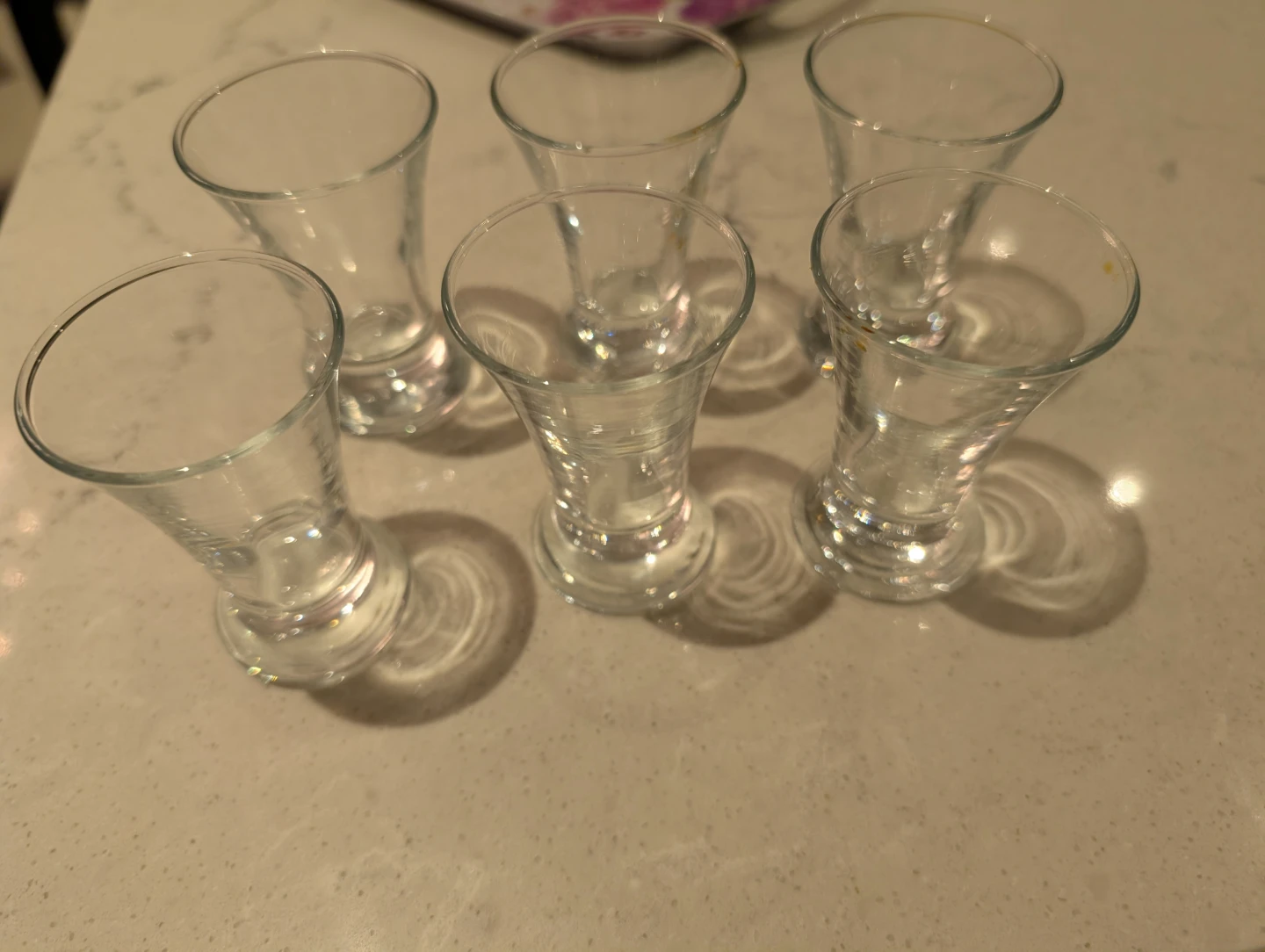 Set of 6 Small Glass Shot Glasses